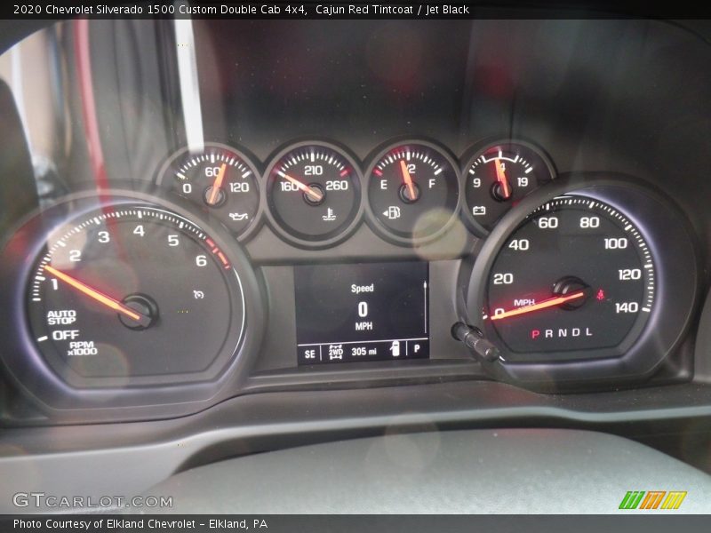 Cajun Red Tintcoat / Jet Black 2020 Chevrolet Silverado 1500 Custom Double Cab 4x4