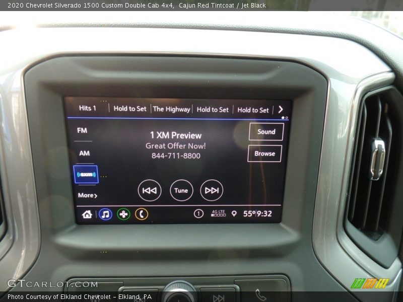 Cajun Red Tintcoat / Jet Black 2020 Chevrolet Silverado 1500 Custom Double Cab 4x4