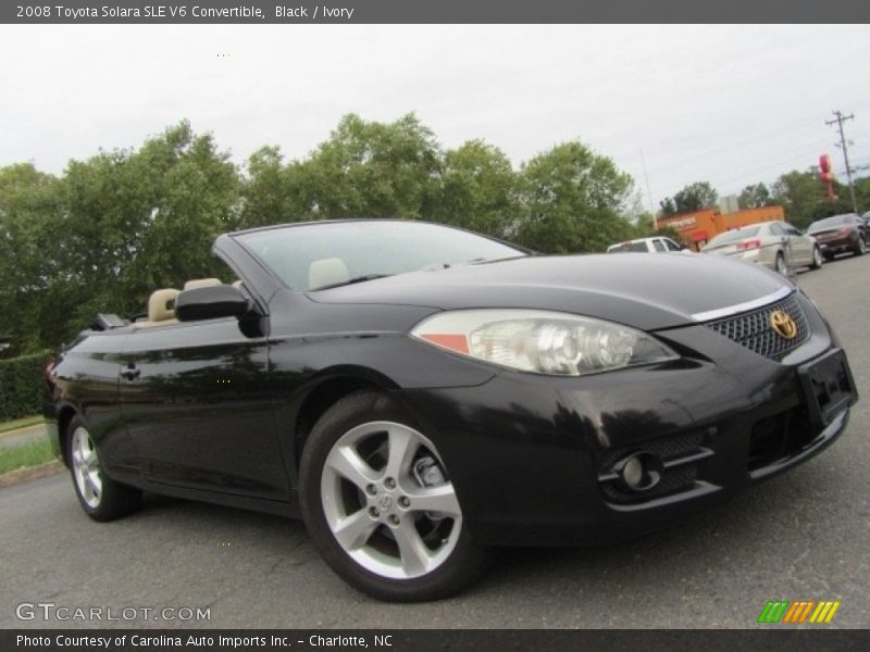 Black / Ivory 2008 Toyota Solara SLE V6 Convertible
