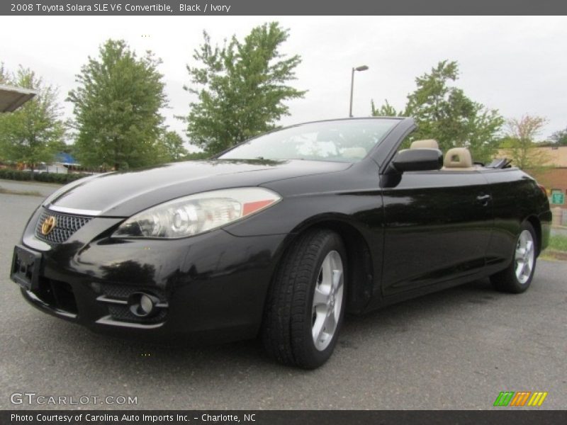Black / Ivory 2008 Toyota Solara SLE V6 Convertible
