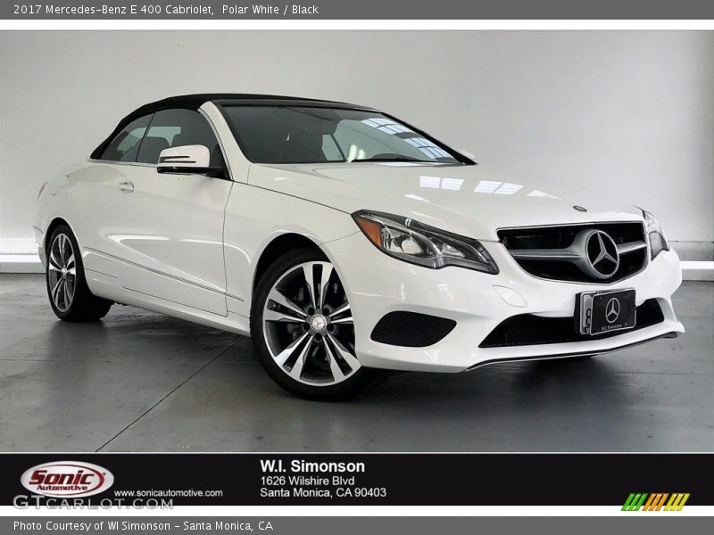 Polar White / Black 2017 Mercedes-Benz E 400 Cabriolet