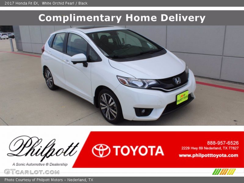 White Orchid Pearl / Black 2017 Honda Fit EX