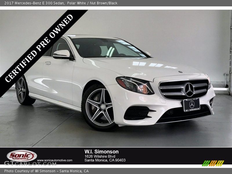 Polar White / Nut Brown/Black 2017 Mercedes-Benz E 300 Sedan