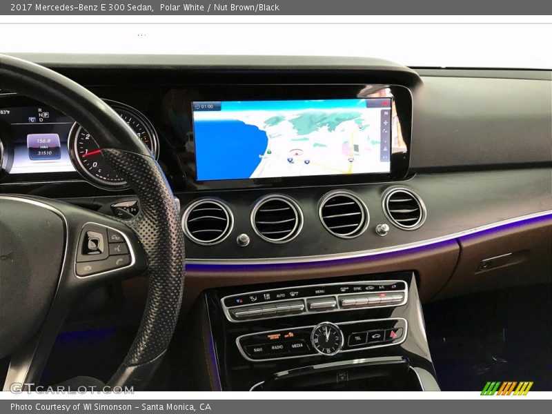 Polar White / Nut Brown/Black 2017 Mercedes-Benz E 300 Sedan