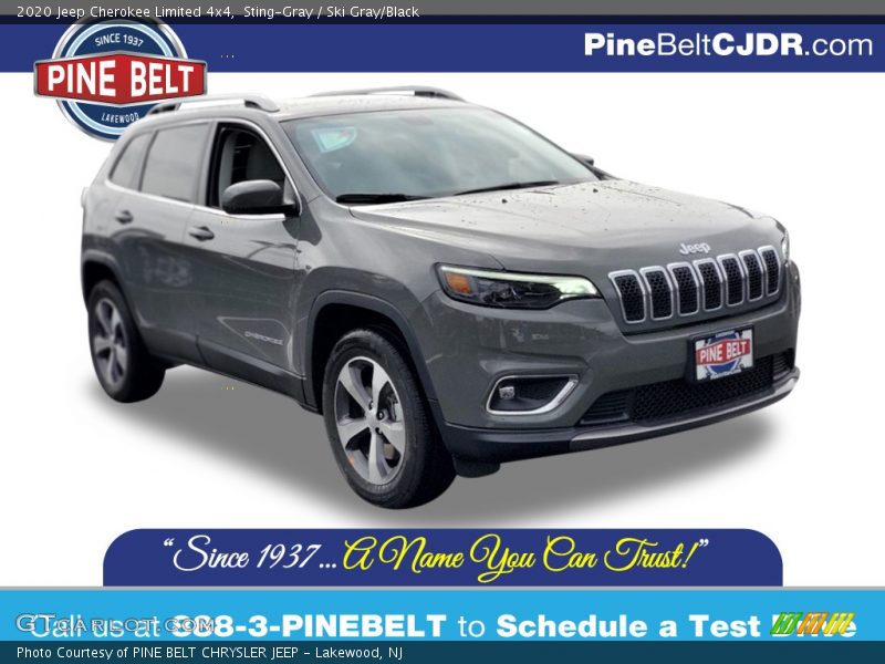 Sting-Gray / Ski Gray/Black 2020 Jeep Cherokee Limited 4x4