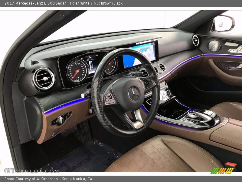 Polar White / Nut Brown/Black 2017 Mercedes-Benz E 300 Sedan
