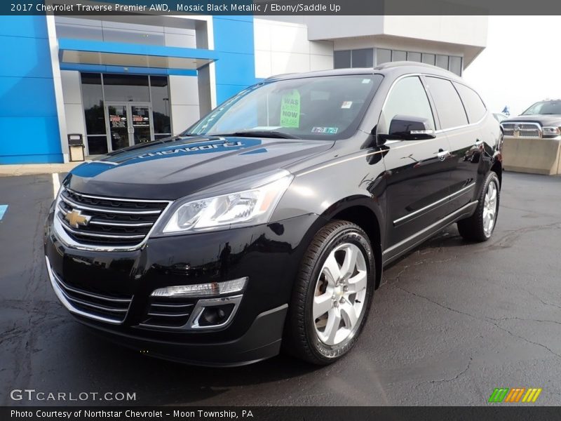 Mosaic Black Metallic / Ebony/Saddle Up 2017 Chevrolet Traverse Premier AWD