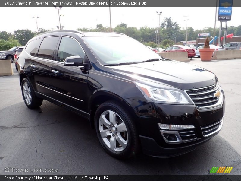 Mosaic Black Metallic / Ebony/Saddle Up 2017 Chevrolet Traverse Premier AWD