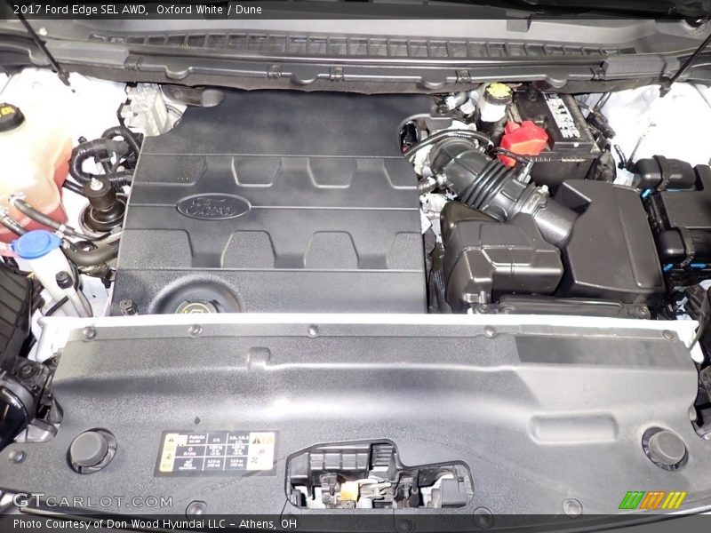Oxford White / Dune 2017 Ford Edge SEL AWD