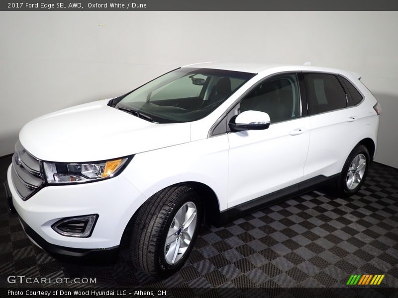 Oxford White / Dune 2017 Ford Edge SEL AWD