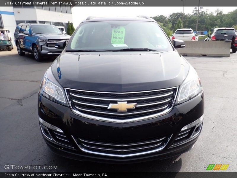 Mosaic Black Metallic / Ebony/Saddle Up 2017 Chevrolet Traverse Premier AWD