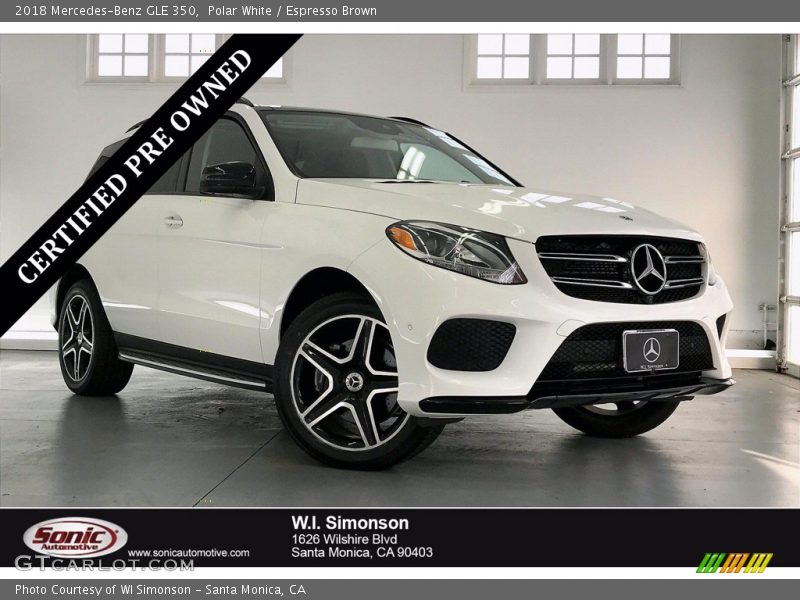 Polar White / Espresso Brown 2018 Mercedes-Benz GLE 350