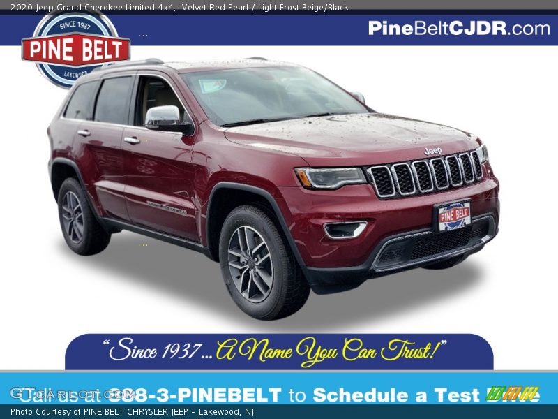Velvet Red Pearl / Light Frost Beige/Black 2020 Jeep Grand Cherokee Limited 4x4