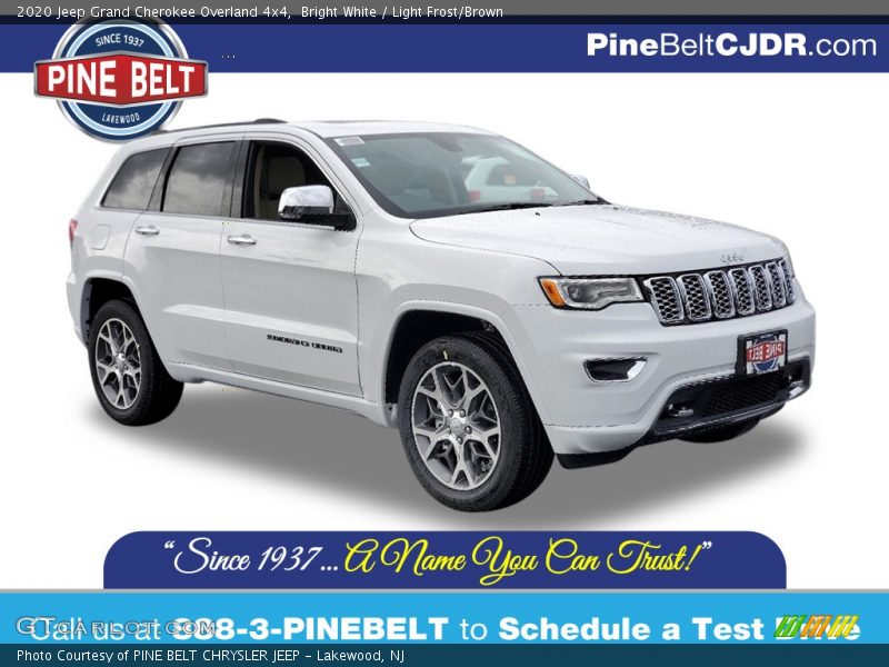 Bright White / Light Frost/Brown 2020 Jeep Grand Cherokee Overland 4x4