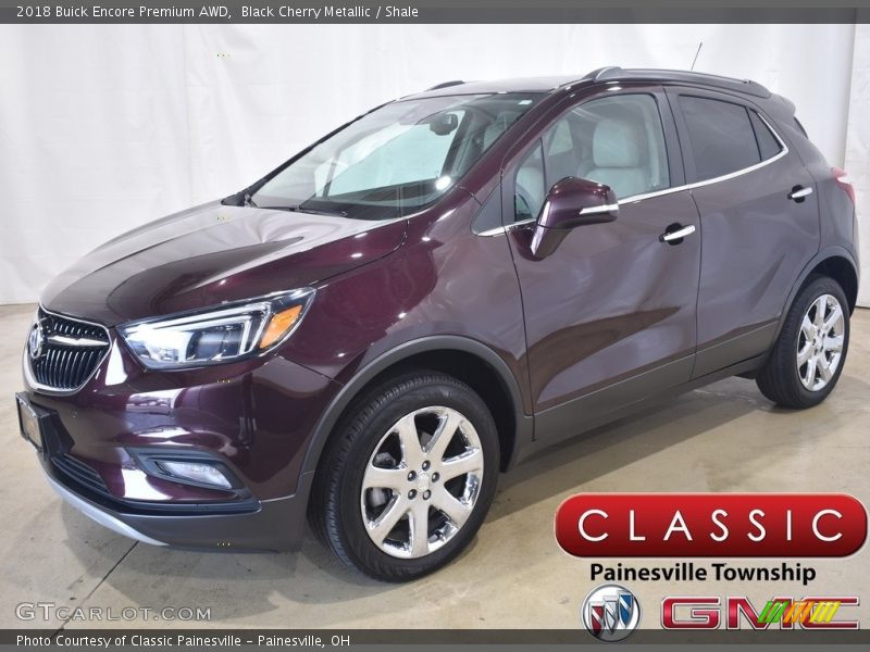 Black Cherry Metallic / Shale 2018 Buick Encore Premium AWD