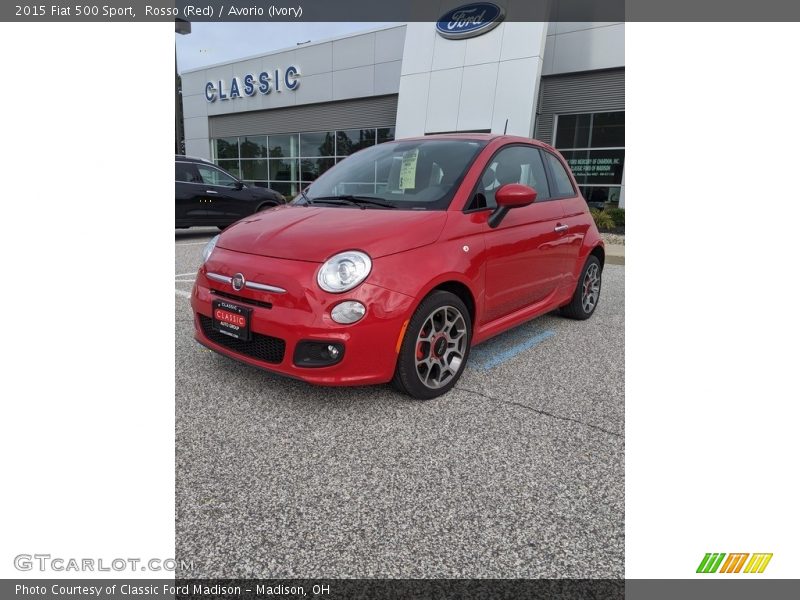 Rosso (Red) / Avorio (Ivory) 2015 Fiat 500 Sport