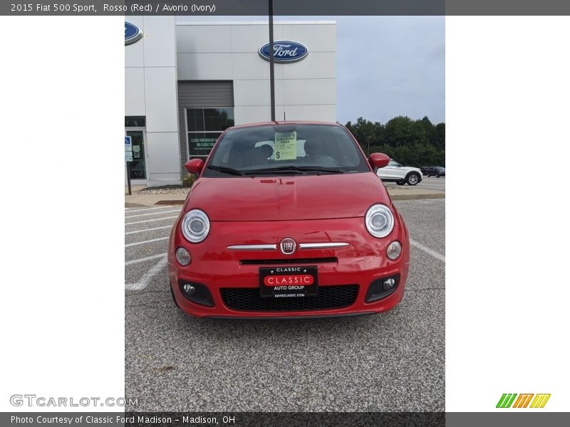 Rosso (Red) / Avorio (Ivory) 2015 Fiat 500 Sport
