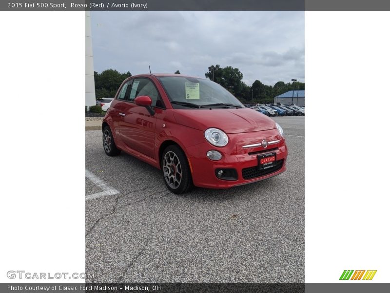 Rosso (Red) / Avorio (Ivory) 2015 Fiat 500 Sport