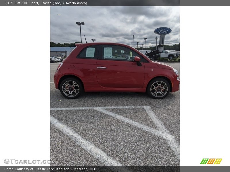 Rosso (Red) / Avorio (Ivory) 2015 Fiat 500 Sport