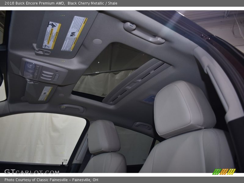 Black Cherry Metallic / Shale 2018 Buick Encore Premium AWD
