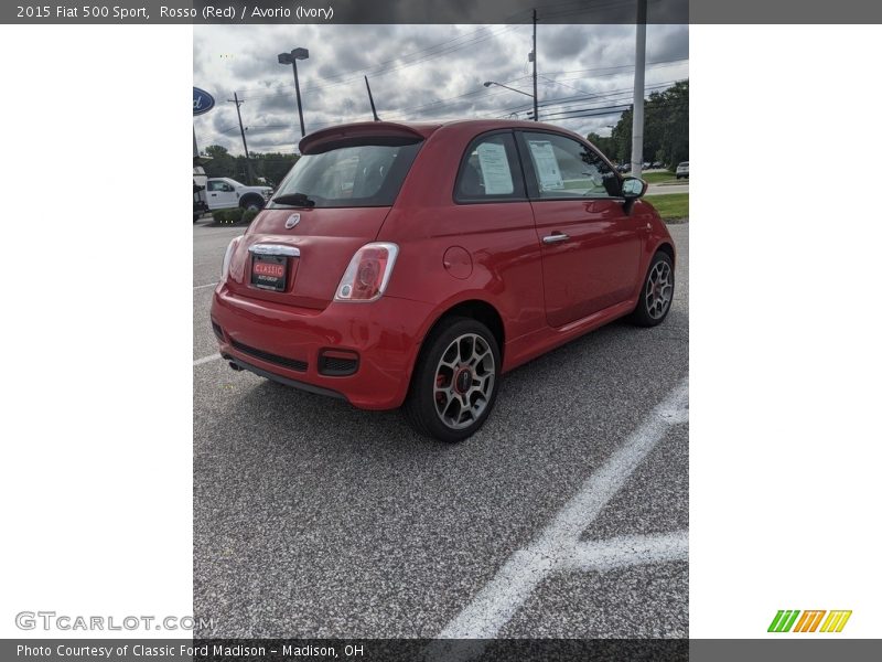 Rosso (Red) / Avorio (Ivory) 2015 Fiat 500 Sport