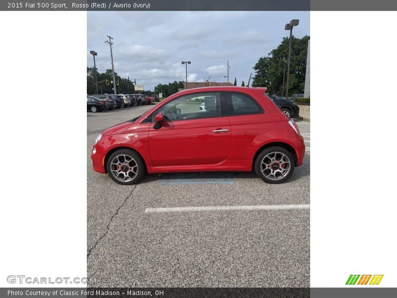 Rosso (Red) / Avorio (Ivory) 2015 Fiat 500 Sport