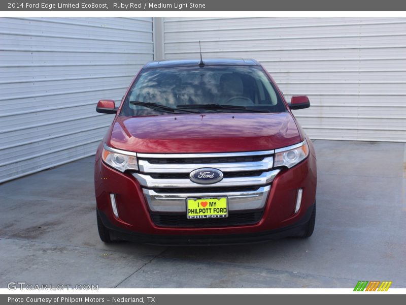 Ruby Red / Medium Light Stone 2014 Ford Edge Limited EcoBoost