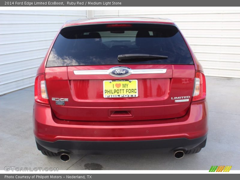 Ruby Red / Medium Light Stone 2014 Ford Edge Limited EcoBoost