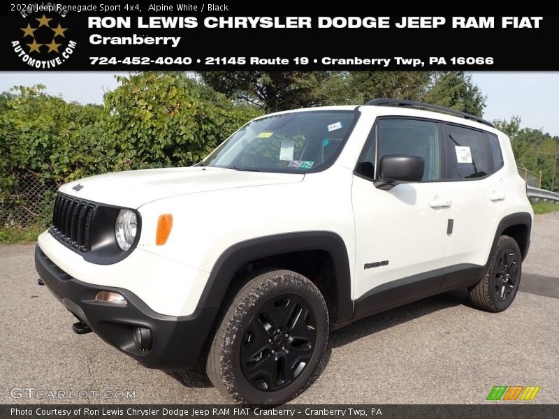 Alpine White / Black 2020 Jeep Renegade Sport 4x4