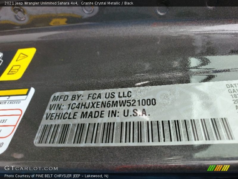 Granite Crystal Metallic / Black 2021 Jeep Wrangler Unlimited Sahara 4x4