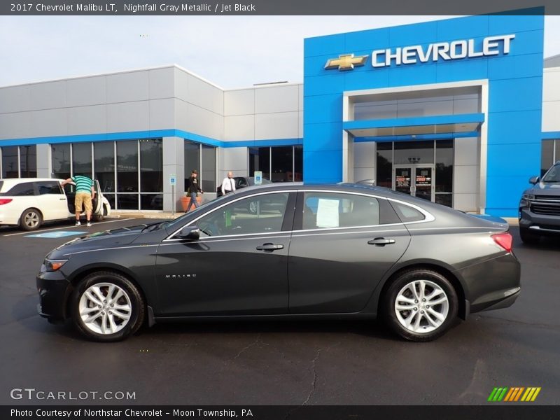 Nightfall Gray Metallic / Jet Black 2017 Chevrolet Malibu LT