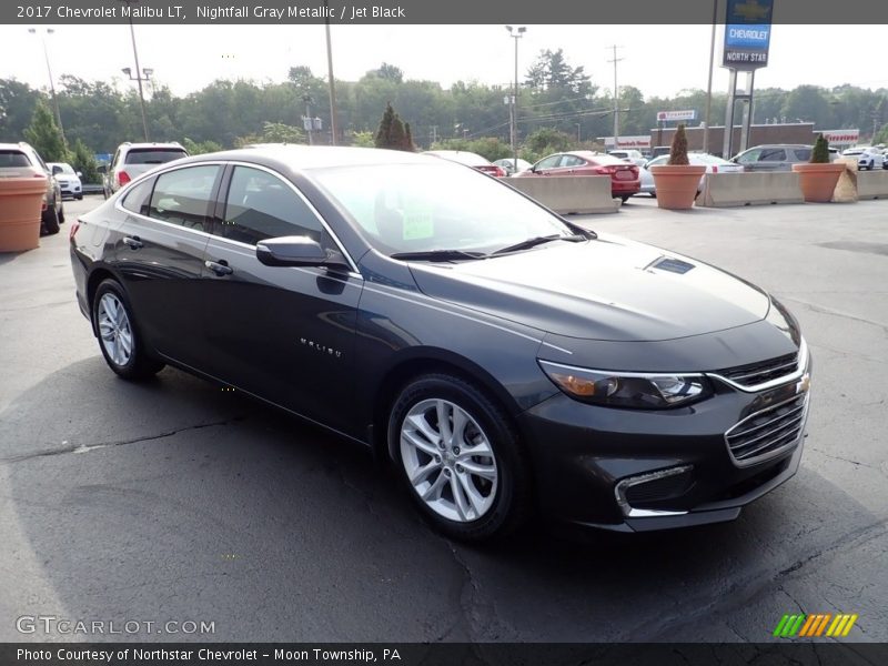 Nightfall Gray Metallic / Jet Black 2017 Chevrolet Malibu LT