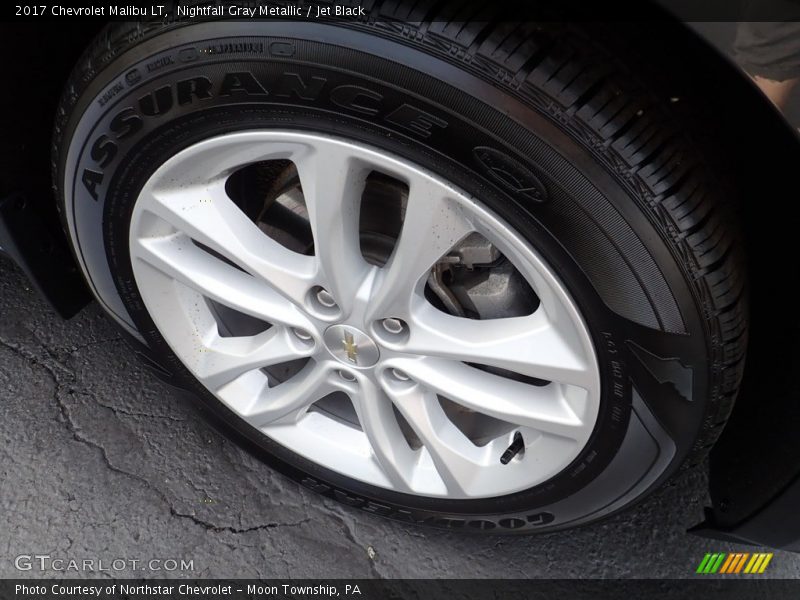Nightfall Gray Metallic / Jet Black 2017 Chevrolet Malibu LT