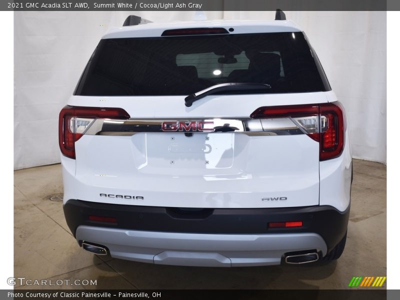 Summit White / Cocoa/Light Ash Gray 2021 GMC Acadia SLT AWD