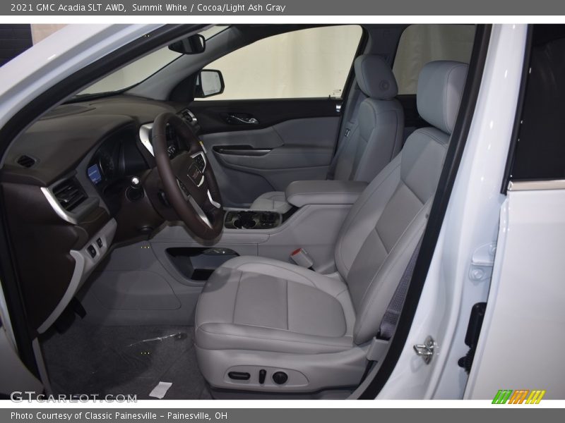 Summit White / Cocoa/Light Ash Gray 2021 GMC Acadia SLT AWD