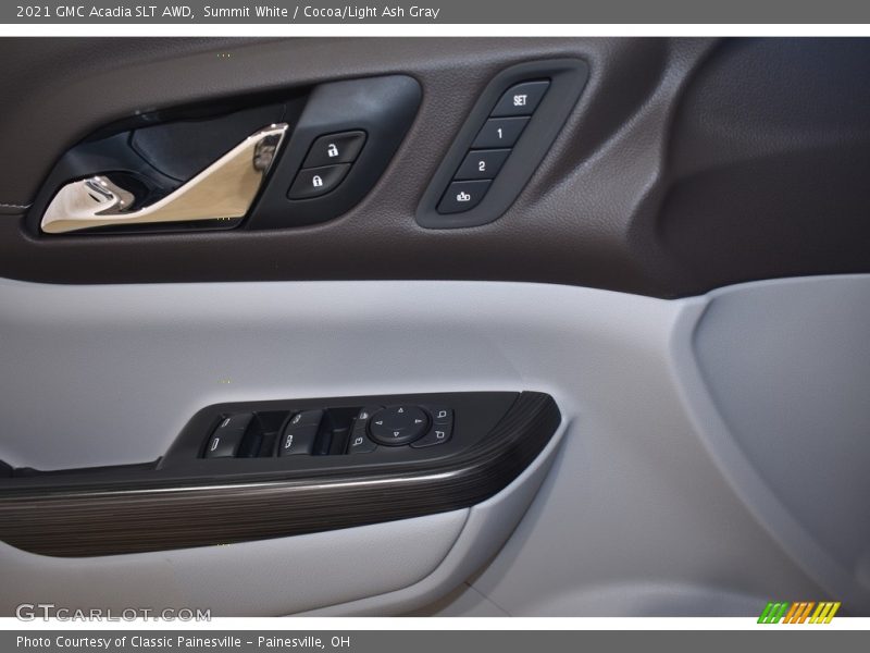 Summit White / Cocoa/Light Ash Gray 2021 GMC Acadia SLT AWD