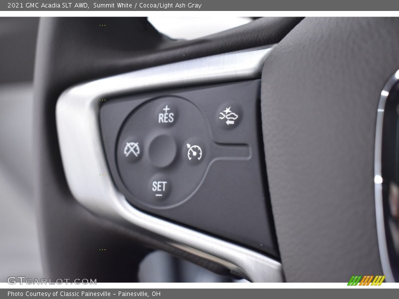 Summit White / Cocoa/Light Ash Gray 2021 GMC Acadia SLT AWD
