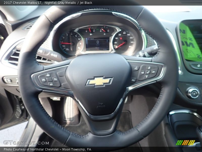 Nightfall Gray Metallic / Jet Black 2017 Chevrolet Malibu LT