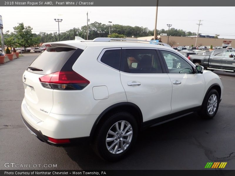 Pearl White / Charcoal 2018 Nissan Rogue SV AWD
