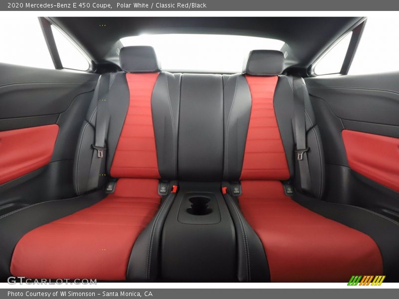 Polar White / Classic Red/Black 2020 Mercedes-Benz E 450 Coupe