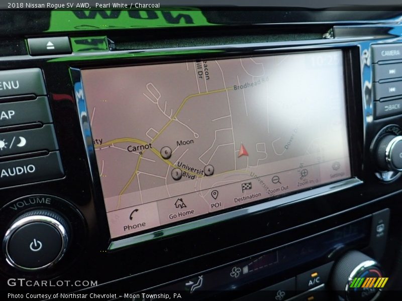 Pearl White / Charcoal 2018 Nissan Rogue SV AWD