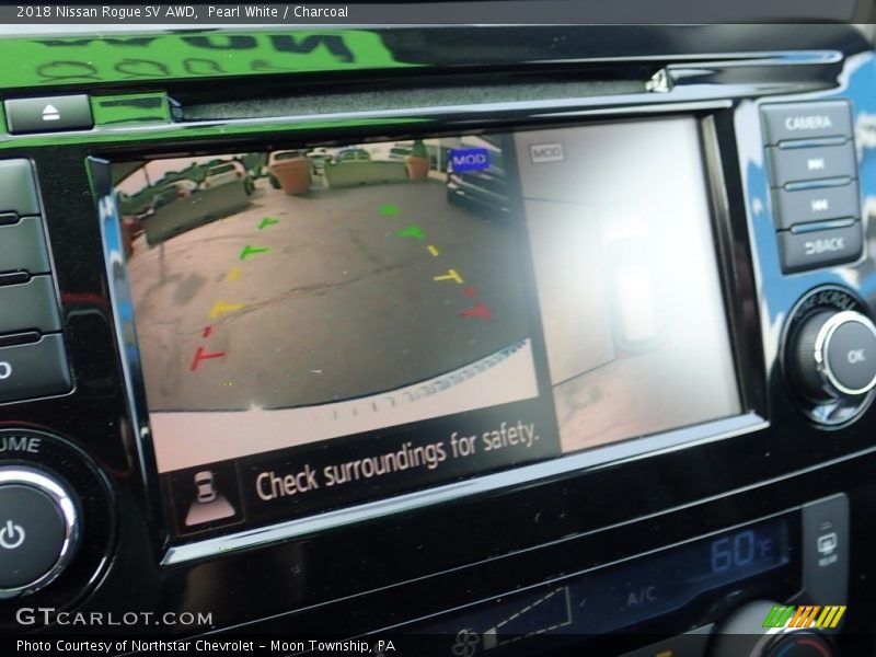 Pearl White / Charcoal 2018 Nissan Rogue SV AWD