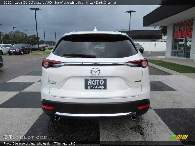 Snowflake White Pearl Mica / Dark Chestnut 2020 Mazda CX-9 Signature AWD