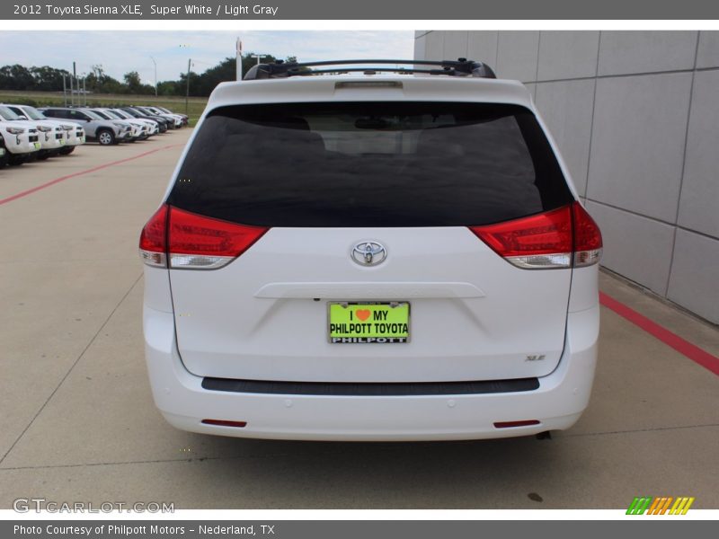 Super White / Light Gray 2012 Toyota Sienna XLE