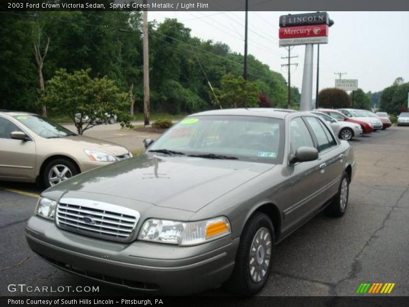 Spruce Green Metallic / Light Flint 2003 Ford Crown Victoria Sedan