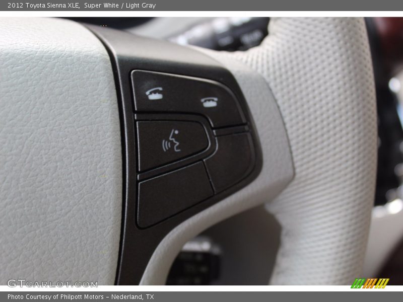 Super White / Light Gray 2012 Toyota Sienna XLE