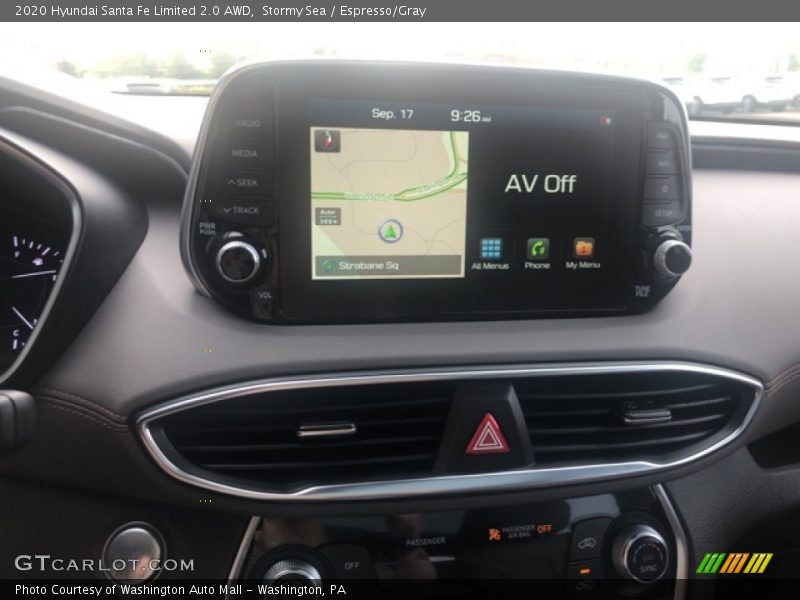 Stormy Sea / Espresso/Gray 2020 Hyundai Santa Fe Limited 2.0 AWD
