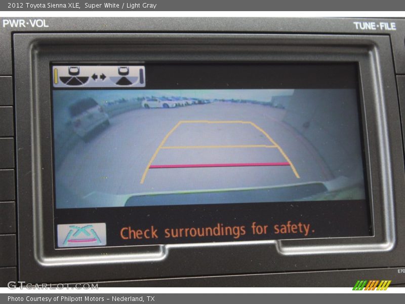 Super White / Light Gray 2012 Toyota Sienna XLE