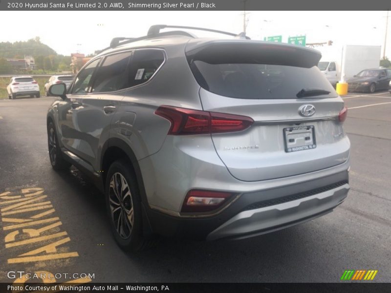 Shimmering Silver Pearl / Black 2020 Hyundai Santa Fe Limited 2.0 AWD