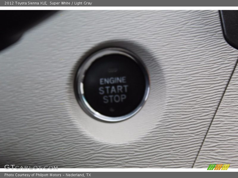 Super White / Light Gray 2012 Toyota Sienna XLE